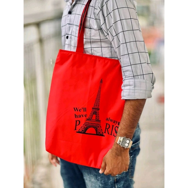 Buy 1 Get 1 Free Offer, Vintage High-capacity Canvas Slouchy Tote Bag | Ultra Sporty Messenger Sling Bag For Multipurpose Use - Red