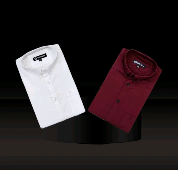 Buy 1 Get 1 Skiyex Cotton Sleev Length Classic Latest Men Shirts - L