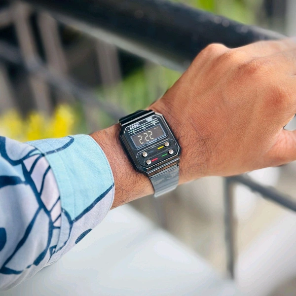 Casi0 A100WEG-9ADF Premium Digital Collection With High Quality Strap Best Finishing Body & Case - Black