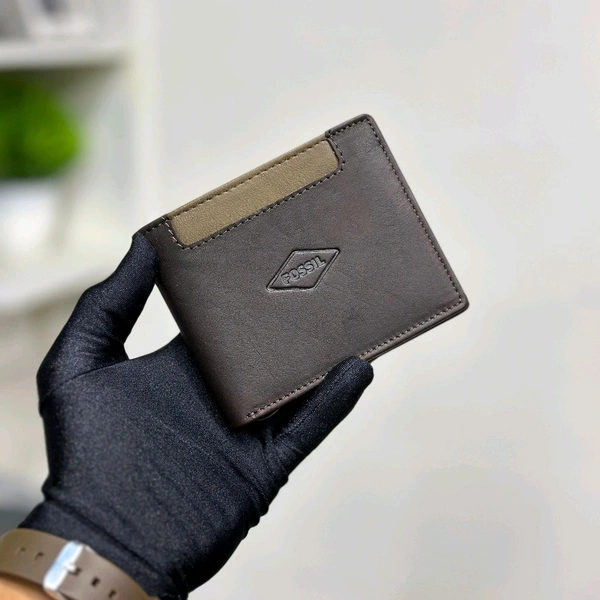 Classic Men's Leather Wallet, Premium Quality with Brand Box  Packing, Perfect For Gifting - Black