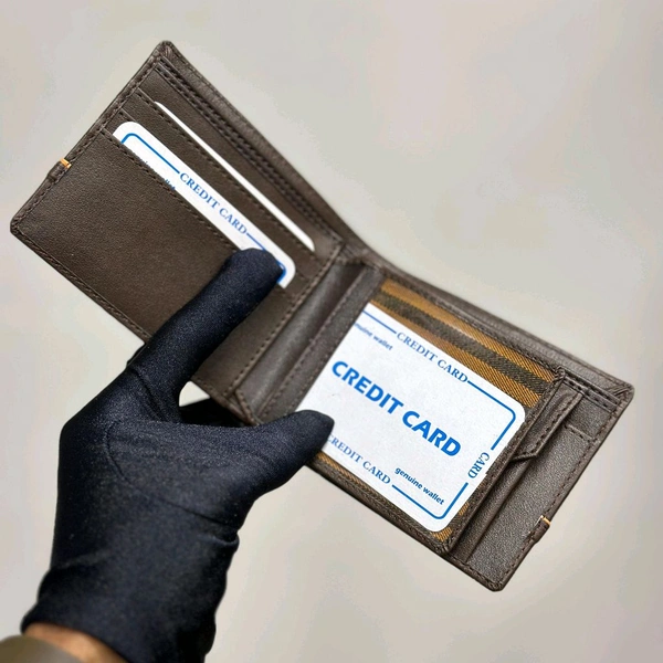 Classic Men's Leather Wallet, Premium Quality with Brand Box  Packing, Perfect For Gifting - Brown