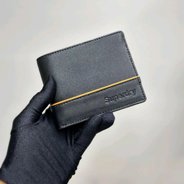 Classic Men's Leather Wallet, Premium Quality with Brand Box  Packing, Perfect For Gifting - Black