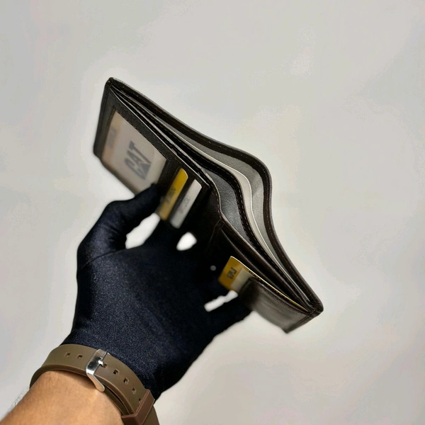 Classic Men's Leather Wallet, Premium Quality with Brand Box  Packing, Perfect For Gifting - Black