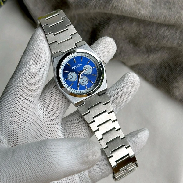 Delton Analog Quartz Movement Collection With High Quality Strap Best finishing Body & Case - Blue