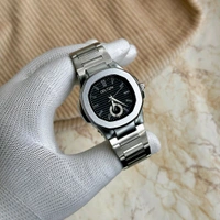 Delton Analog Quartz Movement Collection With High Quality Strap Best finishing Body & Case - Black