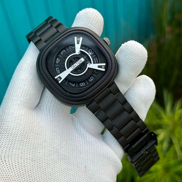 Delton Analog Quartz Movement Watch With High Quality Strap Best finishing Body & Case - Black