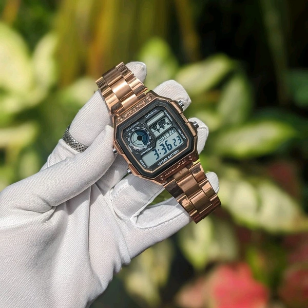 Digital Most Demanded Trending Digital Watch With High Quality Strap Best finishing Body & Case - Copper