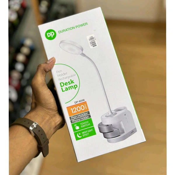 DP 6056 (RECHARGEABLE LED DESK LAMP) Multifunctional Pen Holder Table Lamp.