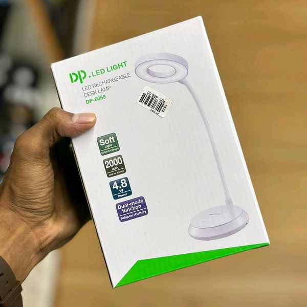 DP 6059 (RECHARGEABLE LED DESK LAMP) 2000mAh Battery Study Lamp (39 cm)
