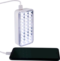 DP 7168 (RECHARGEABLE LED EMERGENCY LIGHT) 2400mAh Battery, 6 W LED, Power Bank 8 hrs Torch Emergency Light