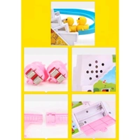 Duck Track Toys for 3+ Ages Kids, Funny Automatic Stair Climbing Ducklings Cartoon Race Track Set Little Lovely Duck Slide Toy Escalator Toy with Lights and Music, 3 Pcs Small Duck.