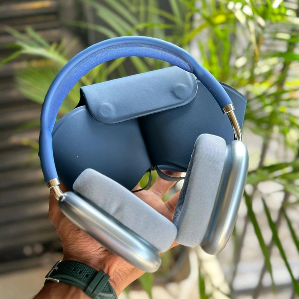 First Time In India, Air Pods Max Anc With Magnetic Case And Cushion, Serial Number Working, Original Box Packing - Blue