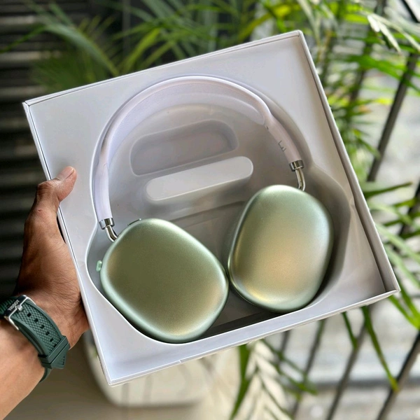 First Time In India, Air Pods Max Anc With Magnetic Case And Cushion, Serial Number Working, Original Box Packing - Green