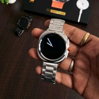 First Time In India, Watch Ultra 7 In 1 Combo Gift Pack With On/Off Logo | 7 High Quality Straps - Silver
