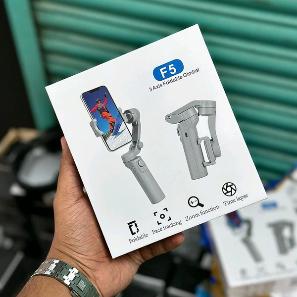 Foldable 3-Axis Gimbal Stabilizer | Advanced Gyroscope | Shake-Free Footage | Object Tracking | Panoramic, Time-Lapse & Slow-Motion | 2500mAh Battery | Ideal for Vlogging & Travel