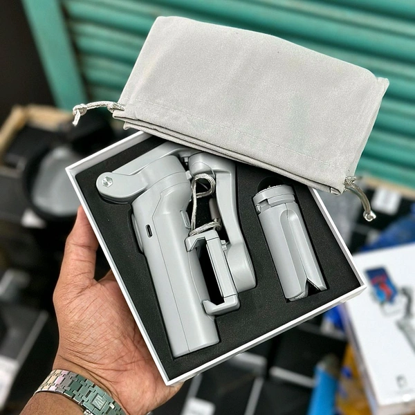 Foldable 3-Axis Gimbal Stabilizer | Advanced Gyroscope | Shake-Free Footage | Object Tracking | Panoramic, Time-Lapse & Slow-Motion | 2500mAh Battery | Ideal for Vlogging & Travel