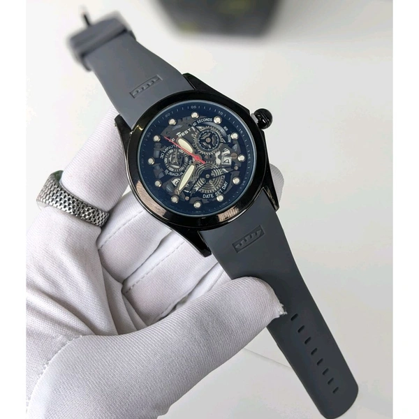 Forest Analog Quartz Movement Watch With High Quality Strap Best finishing Body & Case - Gray