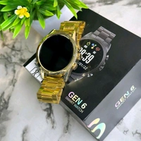 Generation 6 2023 Metallic Alloy Body With Amalgam Of Most Unique Colours Till Date, Heart Sensor With 24/7 Monitoring, Bluetooth Calling Support - Gold