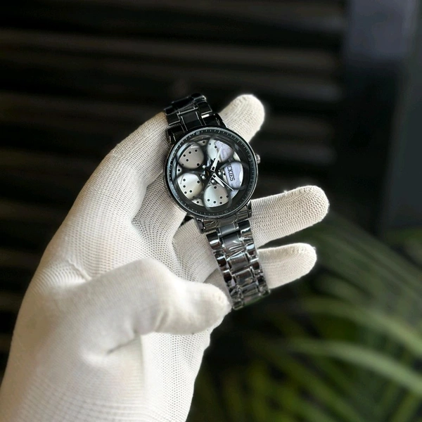 Gyro Spinning Car Alloy Rim Wheel Watch | Car Wheel Watch, Mens Wristwatch with Spinning Car Rim Hub Design, Quartz Movement, Gifts for Car Enthusiasts