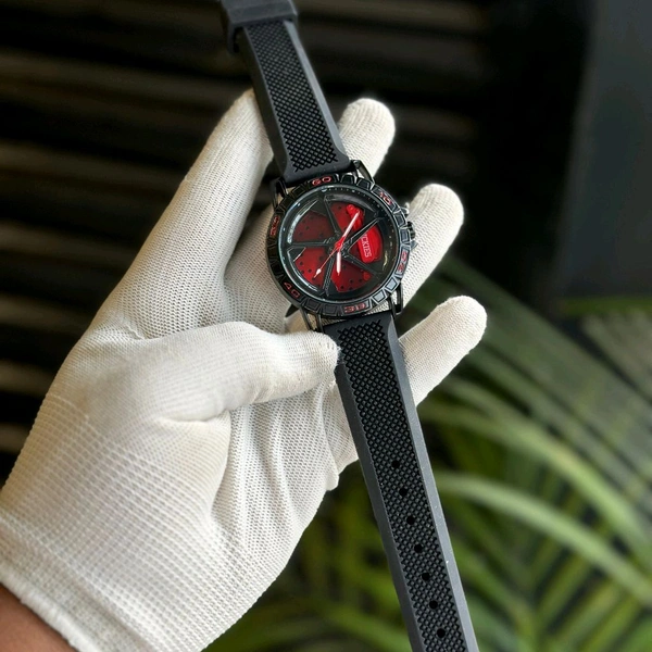 Gyro Spinning Car Alloy Rim Wheel Watch | Car Wheel Watch, Mens Wristwatch with Spinning Car Rim Hub Design, Quartz Movement, Gifts for Car Enthusiasts