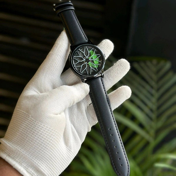 Gyro Spinning Car Alloy Rim Wheel Watch | Car Wheel Watch, Mens Wristwatch with Spinning Car Rim Hub Design, Quartz Movement, Gifts for Car Enthusiasts