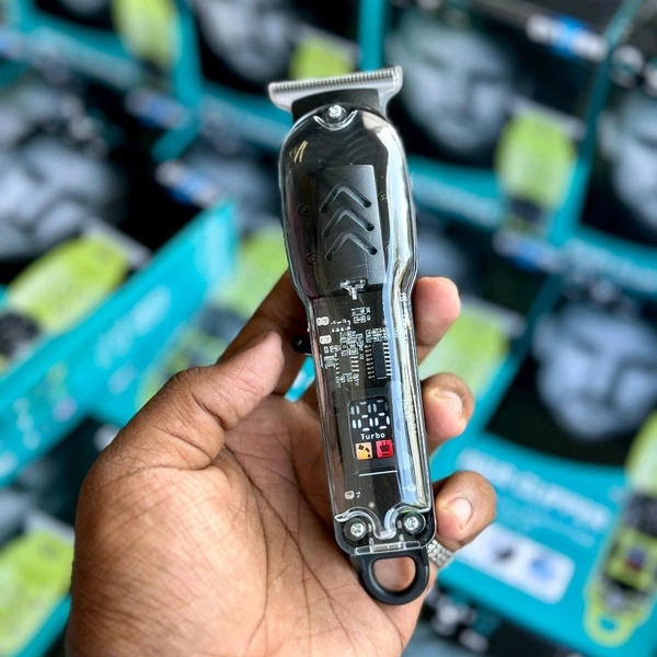 GYT-999 Rechargeable Hair Cutting Machine Barber Shop Fade Professional Hair Clippers Cordless Trimmer Transparent Cover