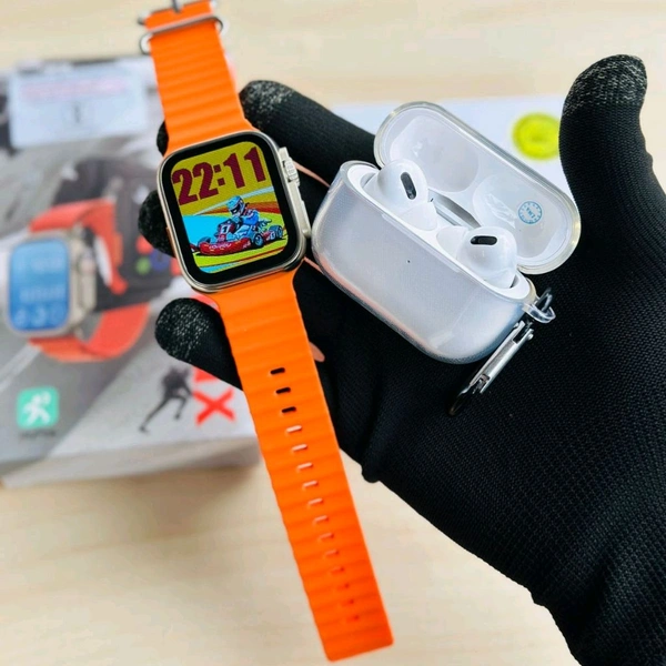 I8 Ultra Max Smartwatch And Air Pods Pro Base Quality With Best Quality Silicon Case