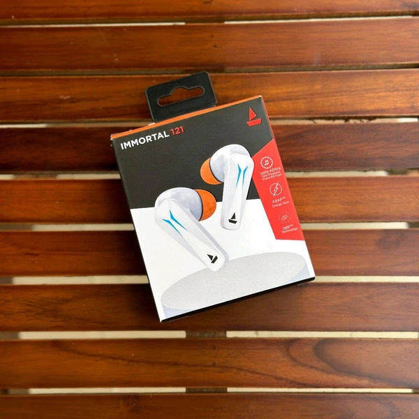 Immortal 121 Bluetooth Truly Wireless In Ear Earbuds With Mic - White