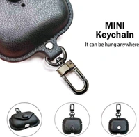 Leather Earphone Case - Cover Drop- Proof Anti- Scratch Charging Earphones Shell for Storage Pro Headphones Leather Bag Portable Accessories Light Case Brown - Black