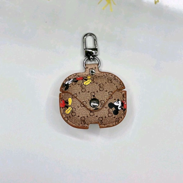 Leather Earphone Case - Cover Drop- Proof Anti- Scratch Charging Earphones Shell for Storage 3 Headphones Leather Bag Portable Accessories Light Case - SRAP1