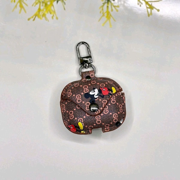 Leather Earphone Case - Cover Drop- Proof Anti- Scratch Charging Earphones Shell for Storage 3 Headphones Leather Bag Portable Accessories Light Case - SRAP4