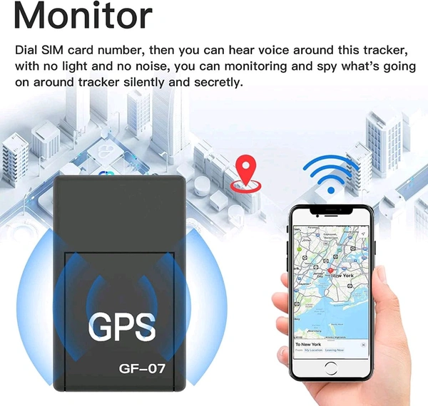 Mini GPS Tracker with Sound Recording, Real Time Tracking, Wireless Portable Device, Easy Installation for Car, Bike, Kids, Elderly & Pets Safety