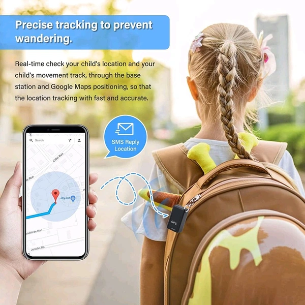 Mini GPS Tracker with Sound Recording, Real Time Tracking, Wireless Portable Device, Easy Installation for Car, Bike, Kids, Elderly & Pets Safety