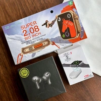 Most Awaited Budget Combo | S8 Ultra Max Smartwatch, Air Pro 2 High Quality And Mini Power Bank For Watch