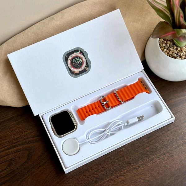 Most Awaited Budget Combo | Series 8 Ultra Smartwatch, Air Pro 2 USA Quality, Temperature Showing Bottle, Magnetic Strap, Adapter With Silicon Pouch