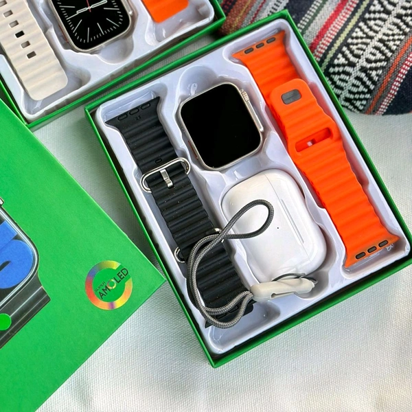 Most Awaited Gift Box Box | Series 8 Ultra 45 MM With 2 Straps And Wireless Earbud