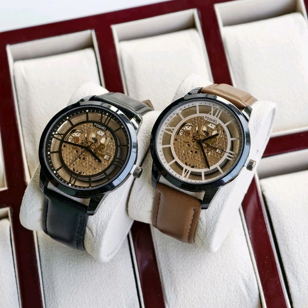 Most Demanded Foshel Analog Quartz Movement Watch With High Quality Strap Best finishing Body & Case