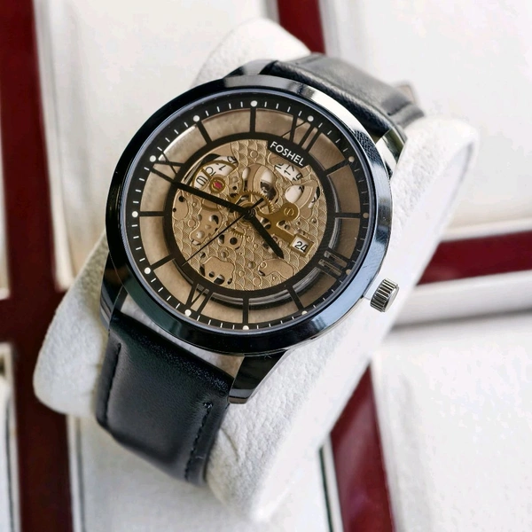 Most Demanded Foshel Analog Quartz Movement Watch With High Quality Strap Best finishing Body & Case