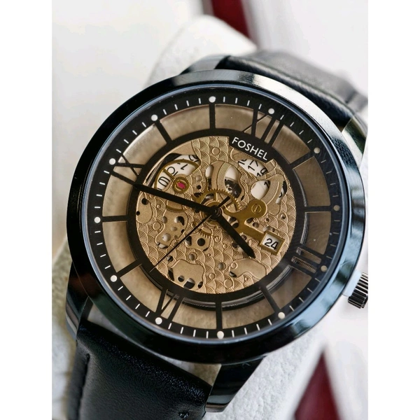 Most Demanded Foshel Analog Quartz Movement Watch With High Quality Strap Best finishing Body & Case