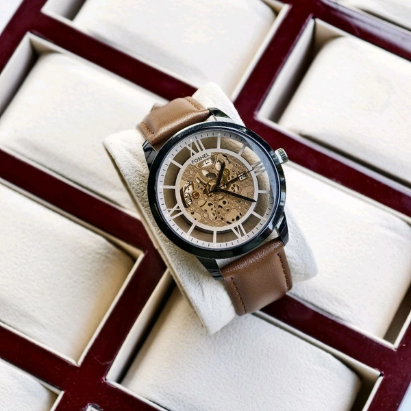 Most Demanded Foshel Analog Quartz Movement Watch With High Quality Strap Best finishing Body & Case