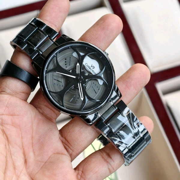 Most Demanded Non Gyro Quartz Movement Watch With High Quality Strap Best finishing Body & Case - White