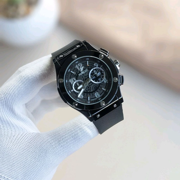 Most Demanded Trending Dial Analog Watch | Analog Quartz Movement Watch With High Quality Strap Best Finishing Body & Case - Black