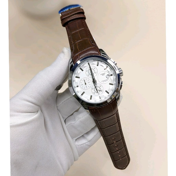 Most Selling 1853 Collection With High Quality Strap Best Finishing Body & Case - Brown/White