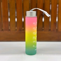 Motivational Water Bottle Set of 3 Pcs Time Marker with Straw, Unbreakable Leakproof BPA free Non-toxic Sipper Bottle for Office, Sports, Gym, School