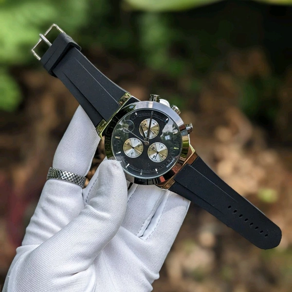 Movad0 Analog Quartz Movement Premium Collection With High Quality Strap Best finishing Body & Case - Black