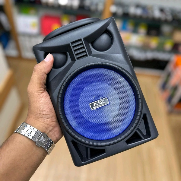 MZ M301 (PORTABLE KAROAKE SPEAKER) Dynamic Thunder Sound With Karaoke Mic 10 W Bluetooth Party Speaker (Multicolor, Stereo Channel) - Blue