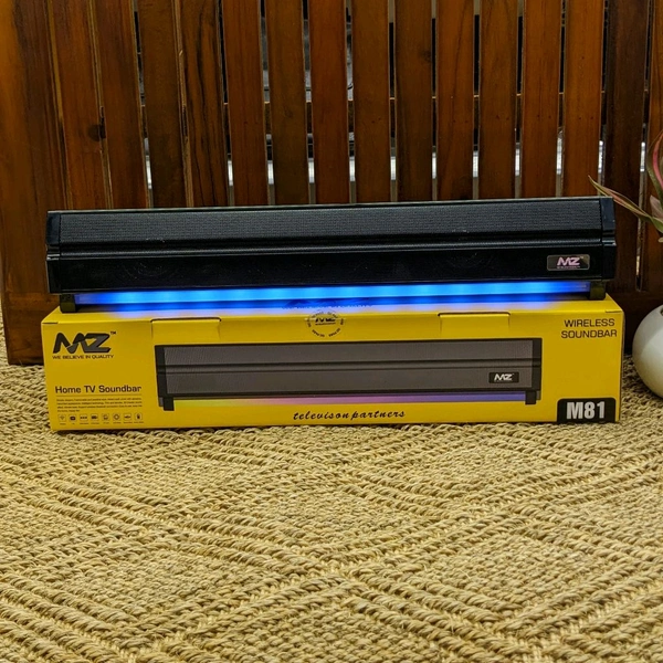 MZ M81-(PORTABLE HOME TV SOUNDBAR)- Dynamic Thunder Sound 2400mAh Battery 10 W Bluetooth Soundbar (Black, Stereo Channel)