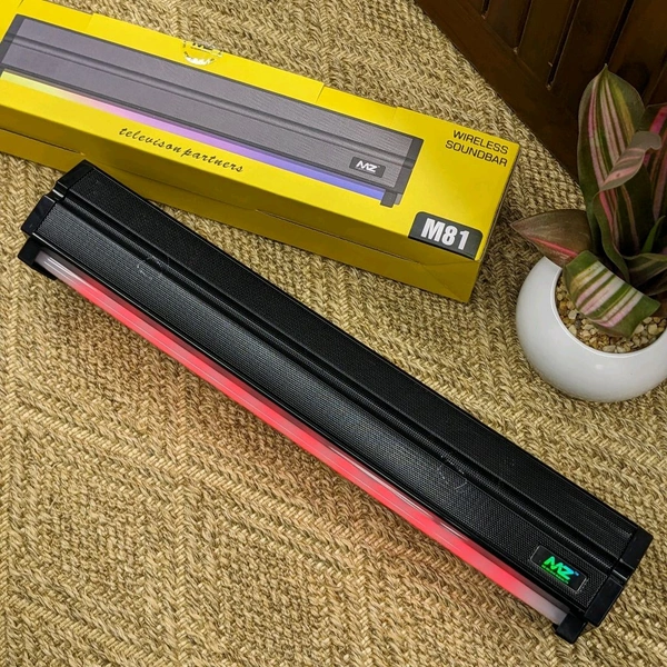 MZ M81-(PORTABLE HOME TV SOUNDBAR)- Dynamic Thunder Sound 2400mAh Battery 10 W Bluetooth Soundbar (Black, Stereo Channel)
