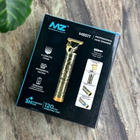 MZ M851T (PROFESIONAL HAIR TRIMMER) Full Metal Trimmer with 1200 mAh battery Trimmer 120 min Runtime 3 Length Settings (Gold)