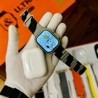 New Arrivals Ultra 10 In 1 Series 8 Ultra With Case, 8 Straps, Tws Pro 2. 8 Straps, Watch protectorr, Wireless Fast Charging Cable And Manual Book Included In Box